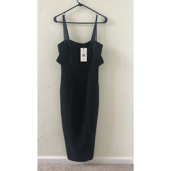 Women's Cinq Sept Black Nova Midi Dress Size 4 Women's Cinq Sept Black Nova Midi Dress Size 4